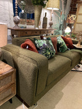 Forest green Sofa in a soft boucle fabric