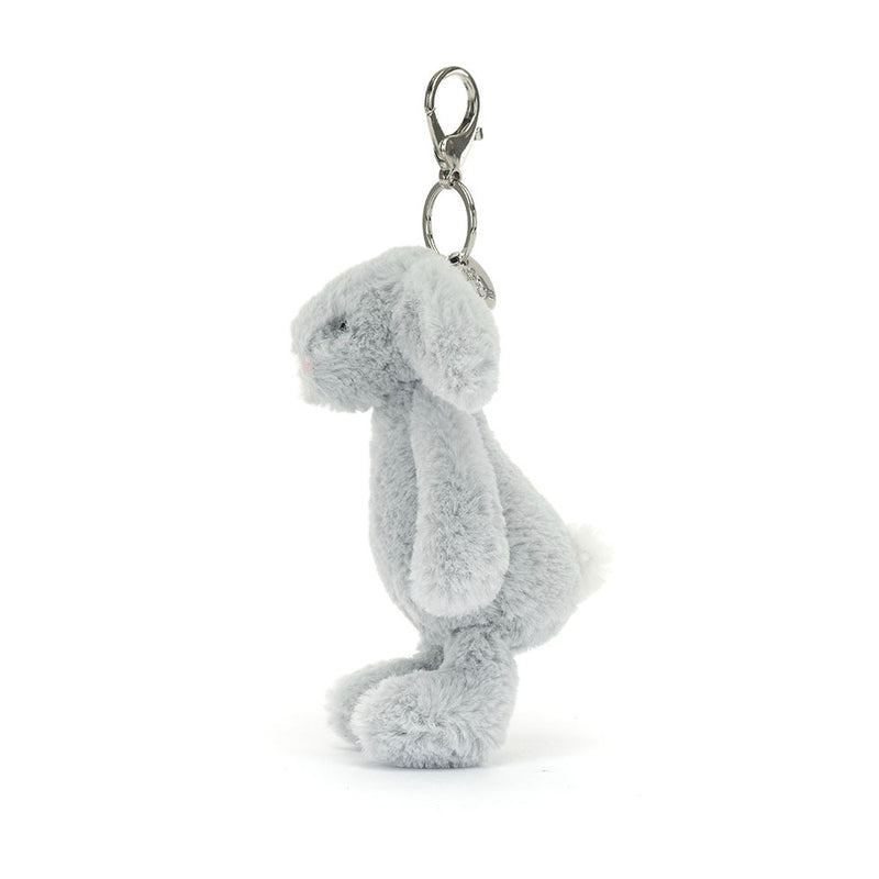 Jellycat© London Bashful Bunny Keyring - Silver
