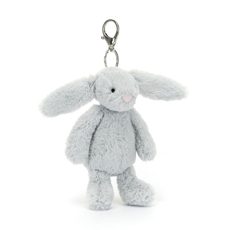 Jellycat© London Bashful Bunny Keyring - Silver