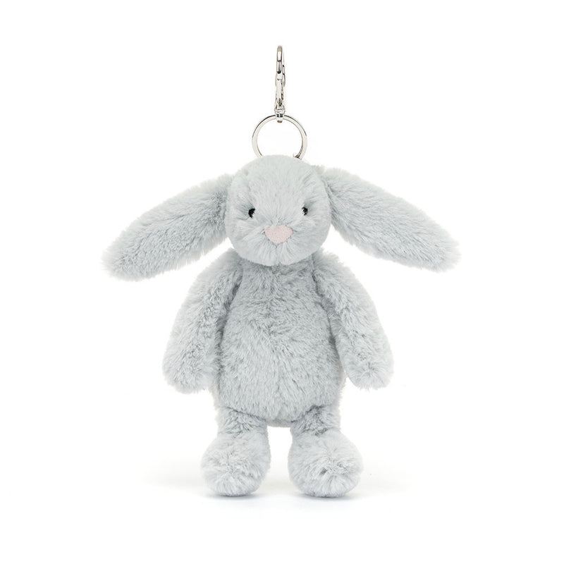 Jellycat© London Bashful Bunny Keyring - Silver