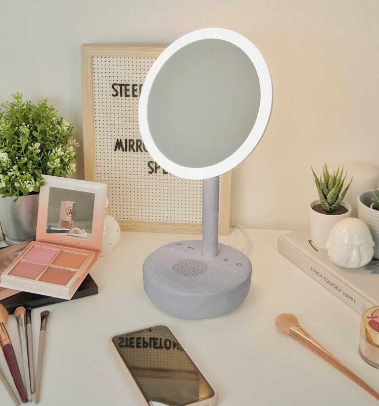 Makeup Mirror with Ring Light and Bluetooth Speaker The Packhouse
