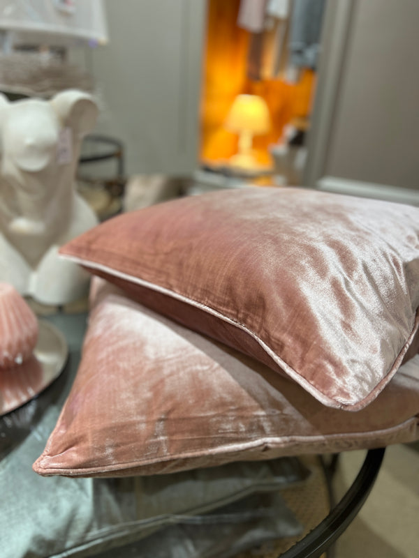 Luxury pale pink cushion.