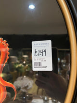 Round Framed Orange Octopus