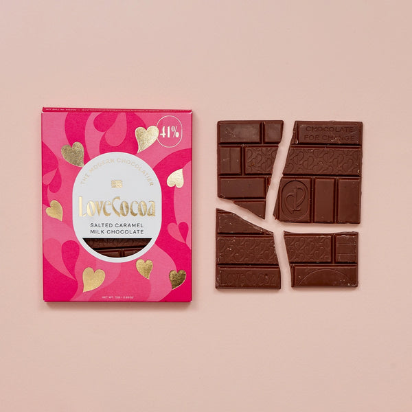 Hearts Salted Caramel Milk Chocolate Bar