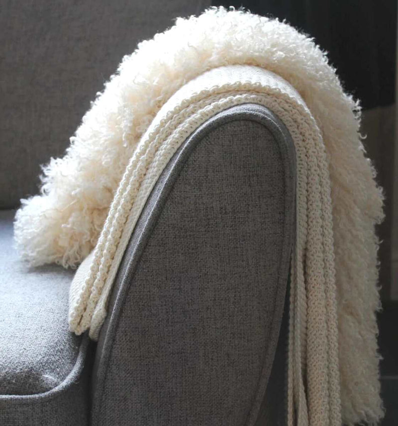 Cream Afghan  Hot Water Bottle