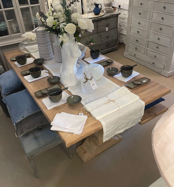 Dorchester Reclaimed Elm Top Dining Table