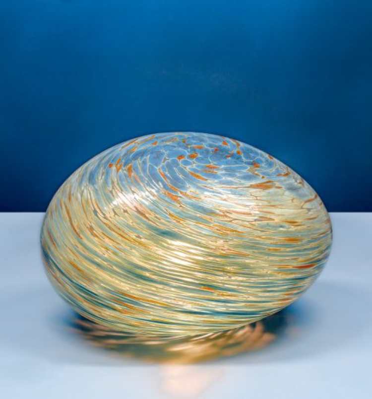 Turquoise Handmade Glass Lamp